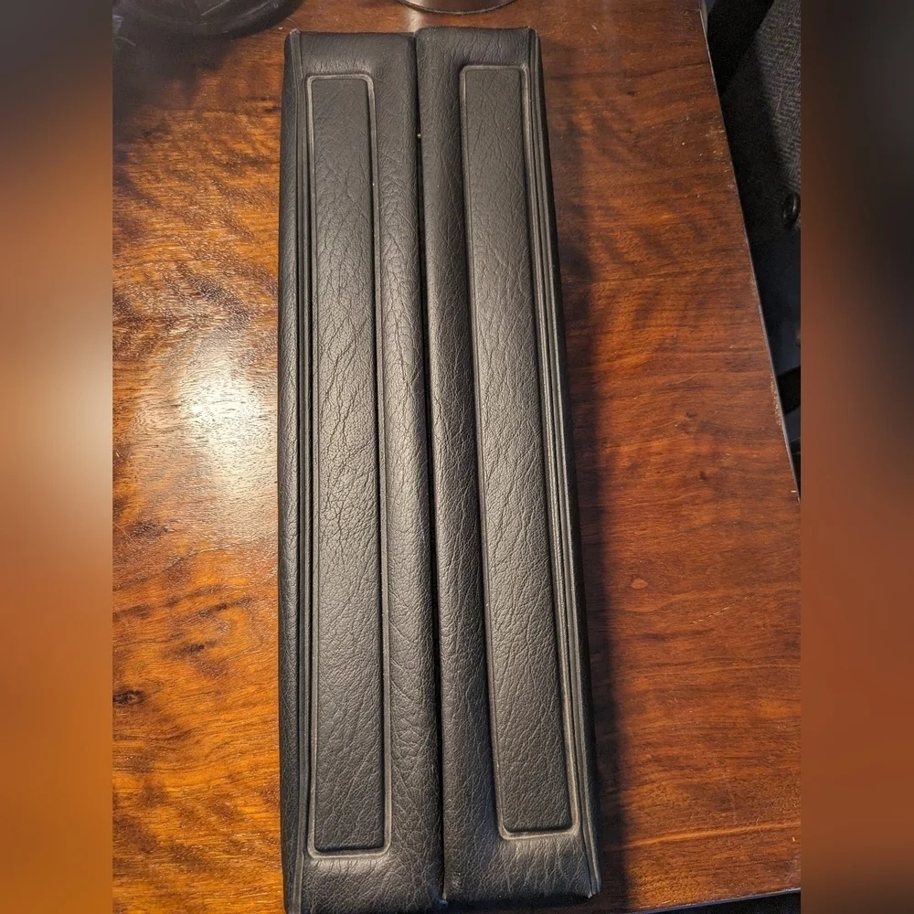 Vintage Men's Tie Travel, faux leather. Satin inside with extra pocket.